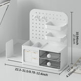 Maxbell Desk Organizer with Drawer Rack Makeup Organizer for Countertop Home Desktop White