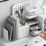 Maxbell Desk Organizer with Drawer Rack Makeup Organizer for Countertop Home Desktop White