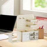 Maxbell Desk Organizer with Drawer Rack Makeup Organizer for Countertop Home Desktop Yellow