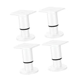 Maxbell 4Pcs Adjustable Height Furniture Support Legs Practical for Bed Sofa Dresser White 8 to12cm