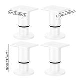 Maxbell 4Pcs Adjustable Height Furniture Support Legs Practical for Bed Sofa Dresser White 12 to 18cm