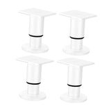 Maxbell 4Pcs Adjustable Height Furniture Support Legs Practical for Bed Sofa Dresser White 12 to 18cm