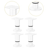 Maxbell 4Pcs Adjustable Height Furniture Support Legs Practical for Bed Sofa Dresser White 12 to 18cm