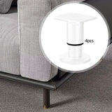 Maxbell 4Pcs Adjustable Height Furniture Support Legs Practical for Bed Sofa Dresser White 12 to 18cm