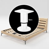 Maxbell 4Pcs Adjustable Height Furniture Support Legs Practical for Bed Sofa Dresser White 12 to 18cm