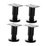 Maxbell 4Pcs Adjustable Height Furniture Support Legs Practical for Bed Sofa Dresser Black 8 to12cm