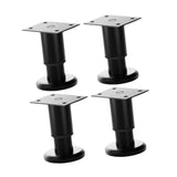 Maxbell 4Pcs Adjustable Height Furniture Support Legs Practical for Bed Sofa Dresser Black 8 to12cm