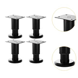 Maxbell 4Pcs Adjustable Height Furniture Support Legs Practical for Bed Sofa Dresser Black 8 to12cm
