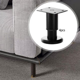 Maxbell 4Pcs Adjustable Height Furniture Support Legs Practical for Bed Sofa Dresser Black 12 to 18cm