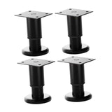 Maxbell 4Pcs Adjustable Height Furniture Support Legs Practical for Bed Sofa Dresser Black 12 to 18cm