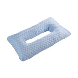 Maxbell Ear Piercing Pillow Breathable Washable Soft Comfortable Filling with A Hole Blue
