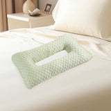 Maxbell Ear Piercing Pillow Breathable Washable Soft Comfortable Filling with A Hole Green