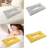 Maxbell Ear Piercing Pillow Soft Washable Breathable Neck Head Support with Ear Hole Gray