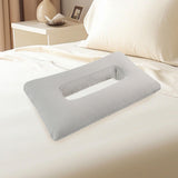 Maxbell Ear Piercing Pillow Soft Washable Breathable Neck Head Support with Ear Hole Gray