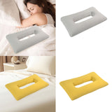 Maxbell Ear Piercing Pillow Soft Washable Breathable Neck Head Support with Ear Hole Gray