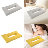 Maxbell Ear Piercing Pillow Soft Washable Breathable Neck Head Support with Ear Hole Gray