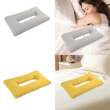 Maxbell Ear Piercing Pillow Soft Washable Breathable Neck Head Support with Ear Hole Gray