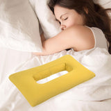Maxbell Ear Piercing Pillow Soft Washable Breathable Neck Head Support with Ear Hole Yellow