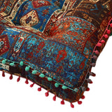 Maxbell Boho Chair Cushion Tatami Living Room Cafe Chair Pad Versatile Soft Non Slip blue 42x42x8cm