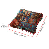 Maxbell Boho Chair Cushion Tatami Living Room Cafe Chair Pad Versatile Soft Non Slip blue 42x42x8cm