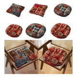 Maxbell Boho Chair Cushion Tatami Living Room Cafe Chair Pad Versatile Soft Non Slip blue 42x42x8cm