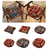 Maxbell Boho Chair Cushion Tatami Living Room Cafe Chair Pad Versatile Soft Non Slip blue 42x42x8cm