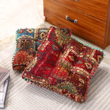 Maxbell Boho Chair Cushion Tatami Living Room Cafe Chair Pad Versatile Soft Non Slip blue 42x42x8cm