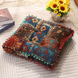 Maxbell Boho Chair Cushion Tatami Living Room Cafe Chair Pad Versatile Soft Non Slip blue 42x42x8cm