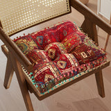 Maxbell Boho Chair Cushion Tatami Living Room Cafe Chair Pad Versatile Soft Non Slip red 42x42x8cm