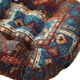 Maxbell Boho Chair Cushion Tatami Living Room Cafe Chair Pad Versatile Soft Non Slip blue 55x55x8cm
