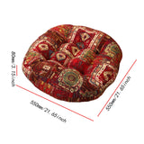Maxbell Boho Chair Cushion Tatami Living Room Cafe Chair Pad Versatile Soft Non Slip red 55x55x8cm