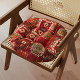 Maxbell Boho Chair Cushion Tatami Living Room Cafe Chair Pad Versatile Soft Non Slip red 55x55x8cm