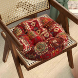 Maxbell Boho Chair Cushion Tatami Living Room Cafe Chair Pad Versatile Soft Non Slip red 55x55x8cm