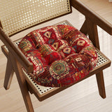 Maxbell Boho Chair Cushion Tatami Living Room Cafe Chair Pad Versatile Soft Non Slip red 55x55x8cm