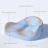 Maxbell Memory Foam Seat Cushion Large Long Sitting Pad for Gaming Driver Road Trips blue