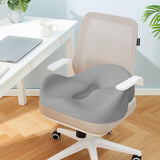 Maxbell Memory Foam Seat Cushion Large Long Sitting Pad for Gaming Driver Road Trips gray