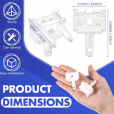 Maxbell 2 Pieces Vertical Blind Wand Control Replacement for Bathroom Home Apartment