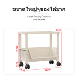 Maxbell Large Capacity Rolling Storage Bin, Multi-Functional Book Organizer with casters, Under Desk Book Storage Box, Student Classroom & Home Use Plastic Shelf, Mobile Compartment storage container Gray Double Layer