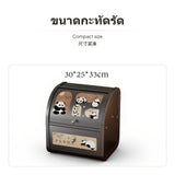 Maxbell MEISD High-End Organizer Storage Box, Carbon Steel Desktop Organizer with Cartoon Design, Multi-Compartment Case for Jewelry, Cosmetics, Entryway & Living Room Cute Cat