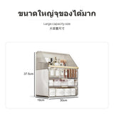 Maxbell Acrylic Cosmetic Organizer with Drawers, Large Capacity Makeup Storage Box, Dustproof Vanity Organizer for Skincare & Lipsticks, Multitier Desktop Storage, Elegant Design for Bedroom, Bathroom, Dressing Table Cream White