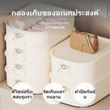 Maxbell 3-Piece Underwear Organizer Box Set, Drawer Divider Storage for Bras, Panties & Socks, French Cream Aesthetic, Stackable Plastic, Multi-Compartment, Home Closet Organization Cream Underwear