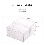 Maxbell 3tier Acrylic Makeup Organizer, Drawer Cosmetic Storage Box, Transparent Desktop Vanity Case, Large Capacity Stackable Perfume & Eyeshadow Organizer, Dustproof 3 Pack