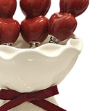 Maxbell Fruit Fork with Holder Ceramic Storage Jar Creative Salad Forks Set for Cake Cream Jar