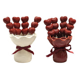 Maxbell Fruit Fork with Holder Ceramic Storage Jar Creative Salad Forks Set for Cake Cream Jar