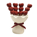 Maxbell Fruit Fork with Holder Ceramic Storage Jar Creative Salad Forks Set for Cake Cream Jar