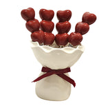 Maxbell Fruit Fork with Holder Ceramic Storage Jar Creative Salad Forks Set for Cake Cream Jar