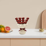 Maxbell Fruit Fork with Holder Ceramic Storage Jar Creative Salad Forks Set for Cake Cream Jar