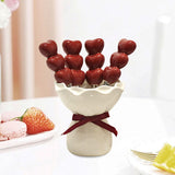 Maxbell Fruit Fork with Holder Ceramic Storage Jar Creative Salad Forks Set for Cake Cream Jar