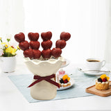 Maxbell Fruit Fork with Holder Ceramic Storage Jar Creative Salad Forks Set for Cake Cream Jar