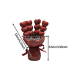 Maxbell Fruit Fork with Holder Ceramic Storage Jar Creative Salad Forks Set for Cake Red Jar